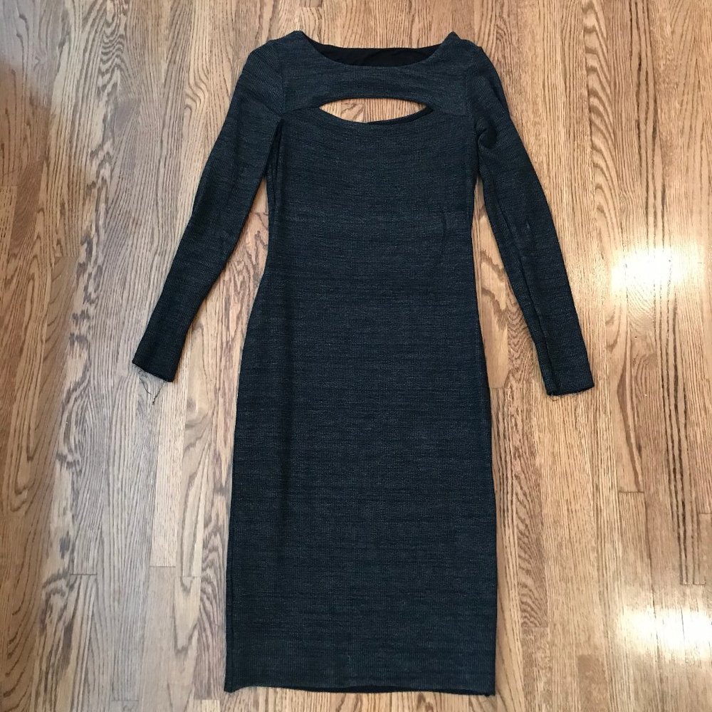 Midi Length Grey Knit Bodycon by Bailey 44